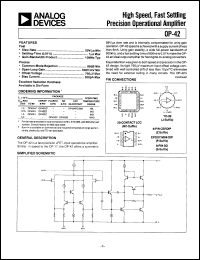 datasheet for OP42AJ by Analog Devices