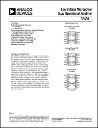 datasheet for OP490EY by Analog Devices