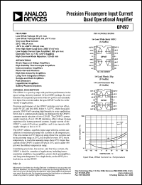 datasheet for OP497AY by Analog Devices