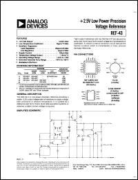 datasheet for REF43BJ by Analog Devices