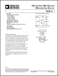 datasheet for SSM2141P by Analog Devices