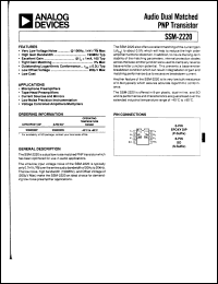 datasheet for SSM2220P by Analog Devices
