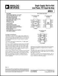datasheet for AD824AN by Analog Devices