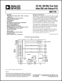 datasheet for ADV7129KS by Analog Devices