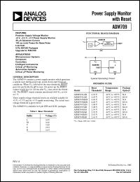 datasheet for ADM709LAN by Analog Devices
