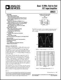 datasheet for AD823AN by Analog Devices