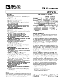 datasheet for ADSP-2183KSP-115 by Analog Devices