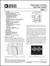 datasheet for AD8013AN by Analog Devices