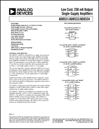 datasheet for AD8531AR by Analog Devices
