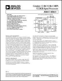datasheet for AD9805JS by Analog Devices