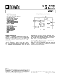 datasheet for AD9071BR by Analog Devices