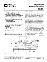 datasheet for AD1892JR by Analog Devices