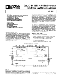 datasheet for AD10242BZ by Analog Devices