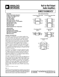 datasheet for SSM2275P by Analog Devices