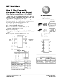 datasheet for MC74HC174AD by ON Semiconductor