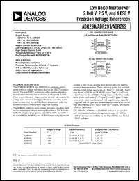 datasheet for ADR290ER by Analog Devices