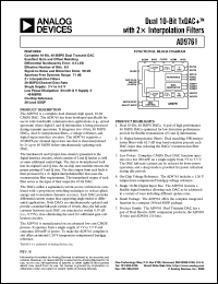 datasheet for AD9761ARS by Analog Devices