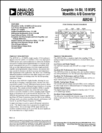 datasheet for AD9240EB by Analog Devices
