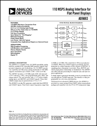 datasheet for AD9883KST-110 by Analog Devices