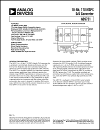 datasheet for AD9731BR by Analog Devices