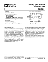 datasheet for AD53040KRP by Analog Devices