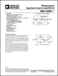 datasheet for ADM811LART-REEL by Analog Devices