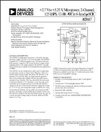 datasheet for EVAL-AD7887CB by Analog Devices