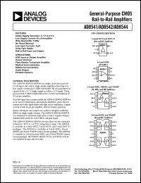 datasheet for AD8541AKS by Analog Devices