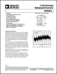 datasheet for DAC8043AEP by Analog Devices