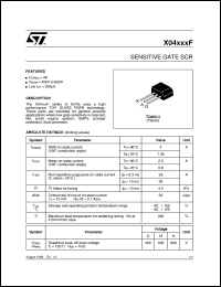 datasheet for X0403BE by SGS-Thomson Microelectronics