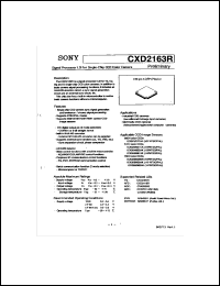 datasheet for CXD2163R by Sony Semiconductor