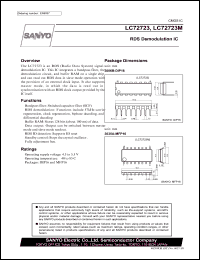 datasheet for LC72723M by SANYO Electric Co., Ltd.