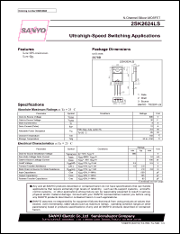 datasheet for 2SK2624LS by SANYO Electric Co., Ltd.