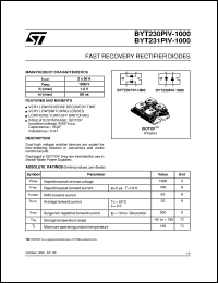 datasheet for BYT230PIV-1000 by SGS-Thomson Microelectronics