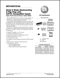 datasheet for MC74HCT374ADT by ON Semiconductor
