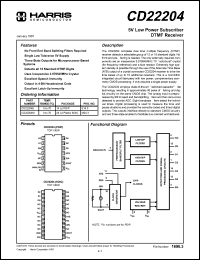 datasheet for CD22204E by Harris Semiconductor