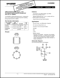 datasheet for CA3028A by Harris Semiconductor
