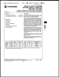 datasheet for CA1458T by Harris Semiconductor