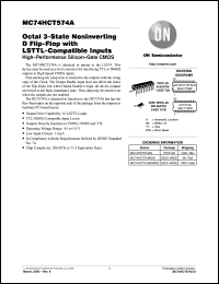 datasheet for MC74HCT574AFR1 by ON Semiconductor