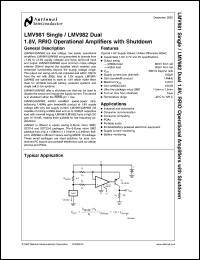 datasheet for LMV981MDA by 