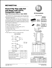 datasheet for MC74HCT74ADR2 by ON Semiconductor
