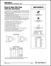 datasheet for MC74VHC74D by ON Semiconductor