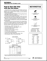 datasheet for MC74VHCT74AD by ON Semiconductor