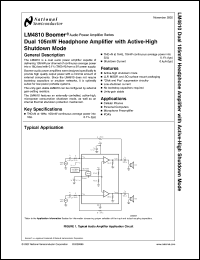 datasheet for LM4810LDX by 