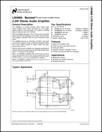 datasheet for LM4866LQX by 