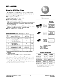 datasheet for MC14027BFL1 by ON Semiconductor