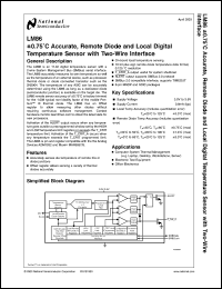 datasheet for LM86CIMM by 