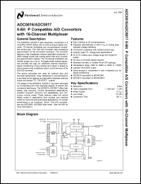 datasheet for ADC0816CCV by 