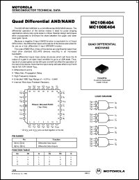 datasheet for MC100E404FN by ON Semiconductor