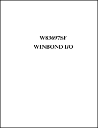 datasheet for W83697SF by Winbond Electronics